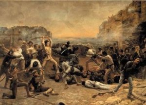 Fall of the Alamo, Robert Jenkins Onderdon (1903), on display in the Texas Governor's Mansion