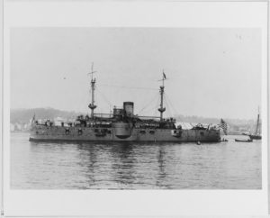 The first battleship Texas (U.S. Navy photograph)