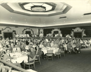 A 1950 photo of a sales convention at the Shamrock Hotel. (Creative Commons license attribution: photo courtesy Nathan Hughes Hamilton)