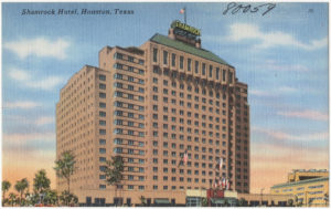 A Shamrock Hotel postcard (Creative Commons license attribution: image courtesy Boston Public Library)
